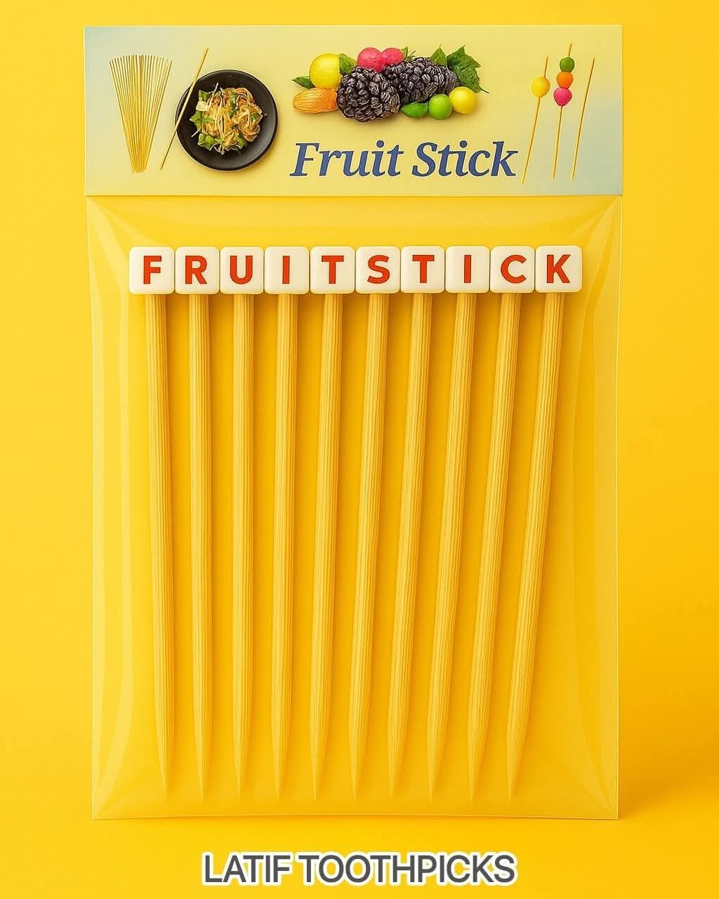 Premium Alphabet Food Stock I 4inch I 100pcs Stick