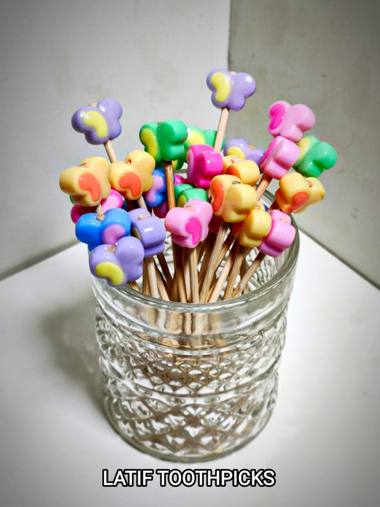 Butterfly Shape Food Stick I 4inch I 30pcs Stick