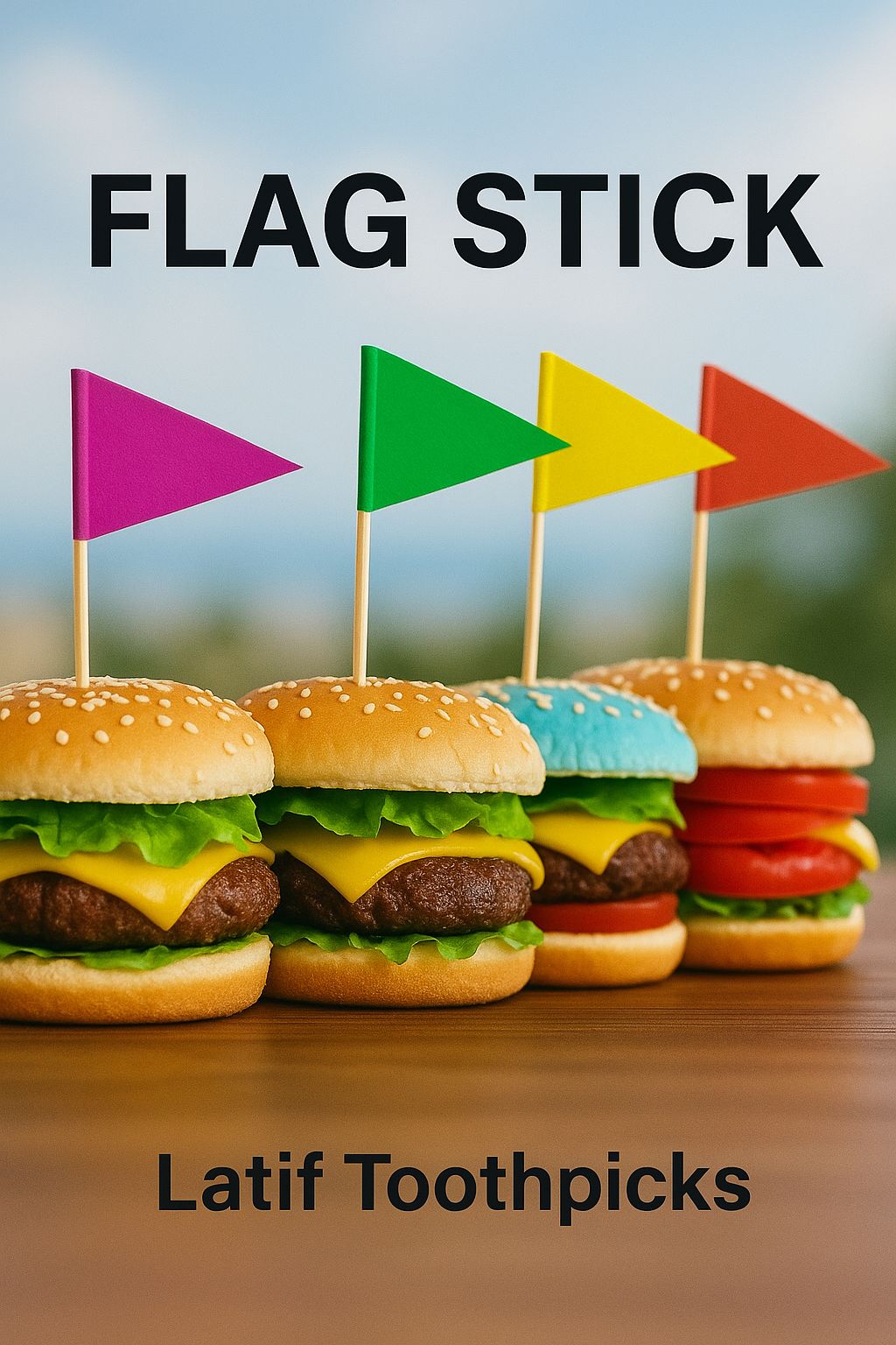 Flag Food Stick I 4inch I 50pcs Stick