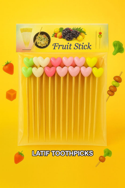 Heart Shape Food Stick I 4inch I 50pcs Stick