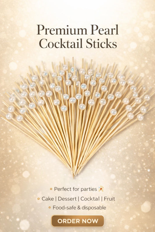 Pearl Cocktail Stick I 8inch I 30pcs Stick