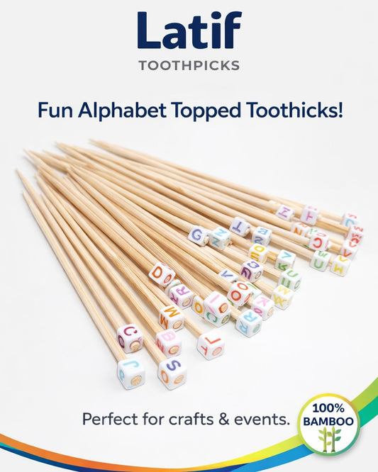 Premium Alphabet Food Stock I 4inch I 100pcs Stick