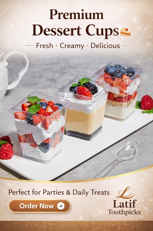 Acrylic Dessert Cup I 1 PCS I Tall Square Shape